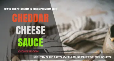 Potassium Content in Rico's Premium Aged Cheddar Cheese Sauce