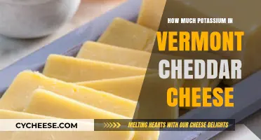 Potassium Content in Vermont Cheddar Cheese: A Nutritional Breakdown