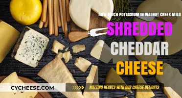 Potassium Content in Walnut Creek Mild Shredded Cheddar Cheese