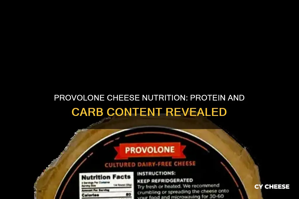 how much protein and carbs in provolone cheese