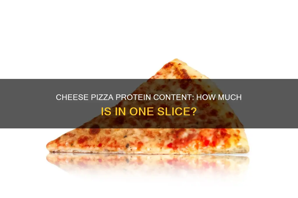 how much protein does 1 slice of cheese pizza have