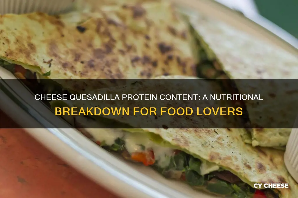 how much protein does a cheese quesadilla have