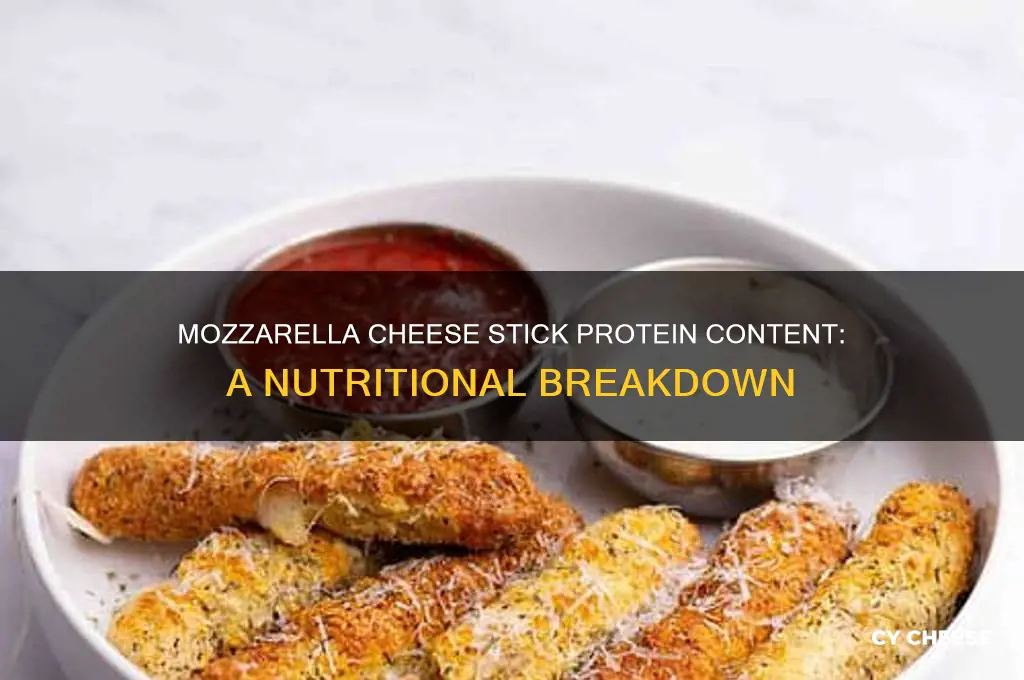how much protein does a mozzarella cheese stick have