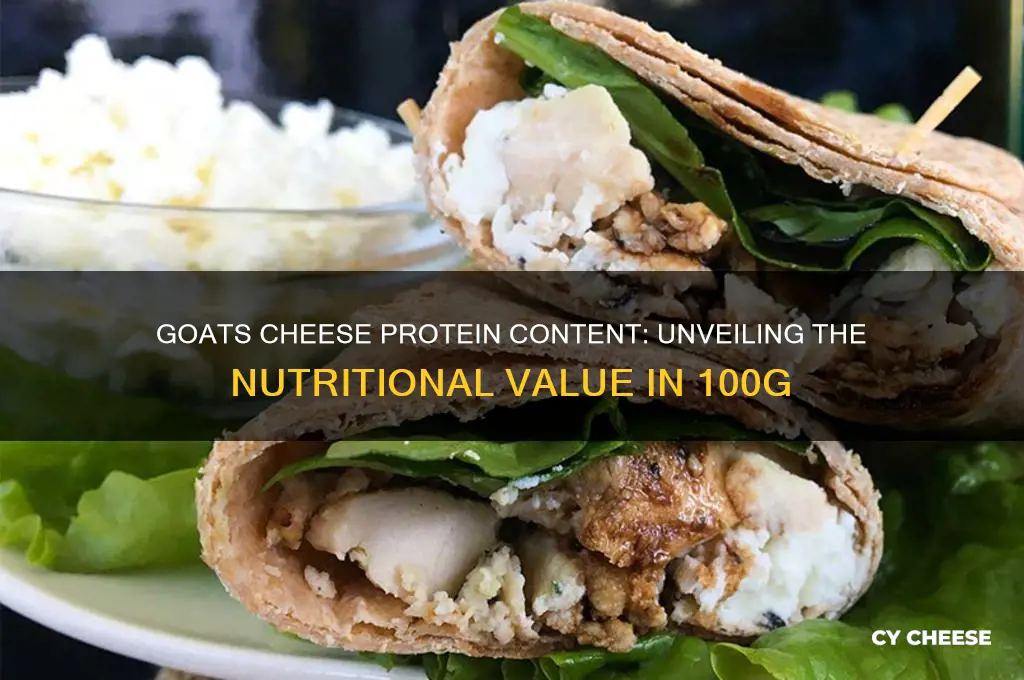 how much protein in 100g goats cheese