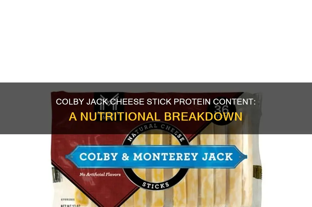 how much protein in a colby jack cheese stick
