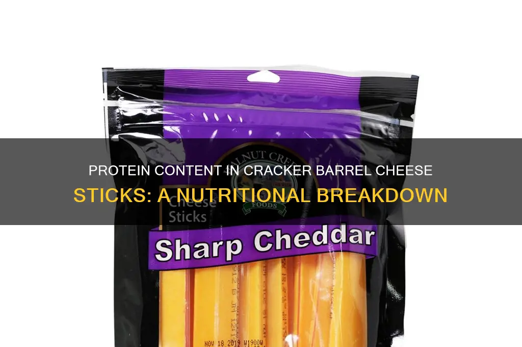 how much protein in a cracker barrel cheese stick