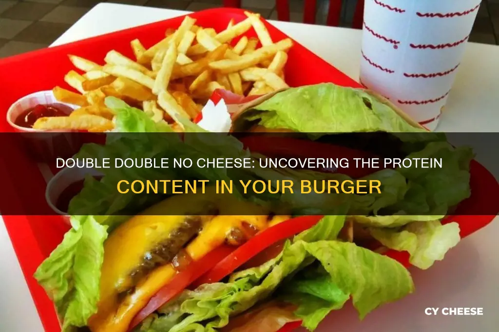 how much protein in a double double no cheese
