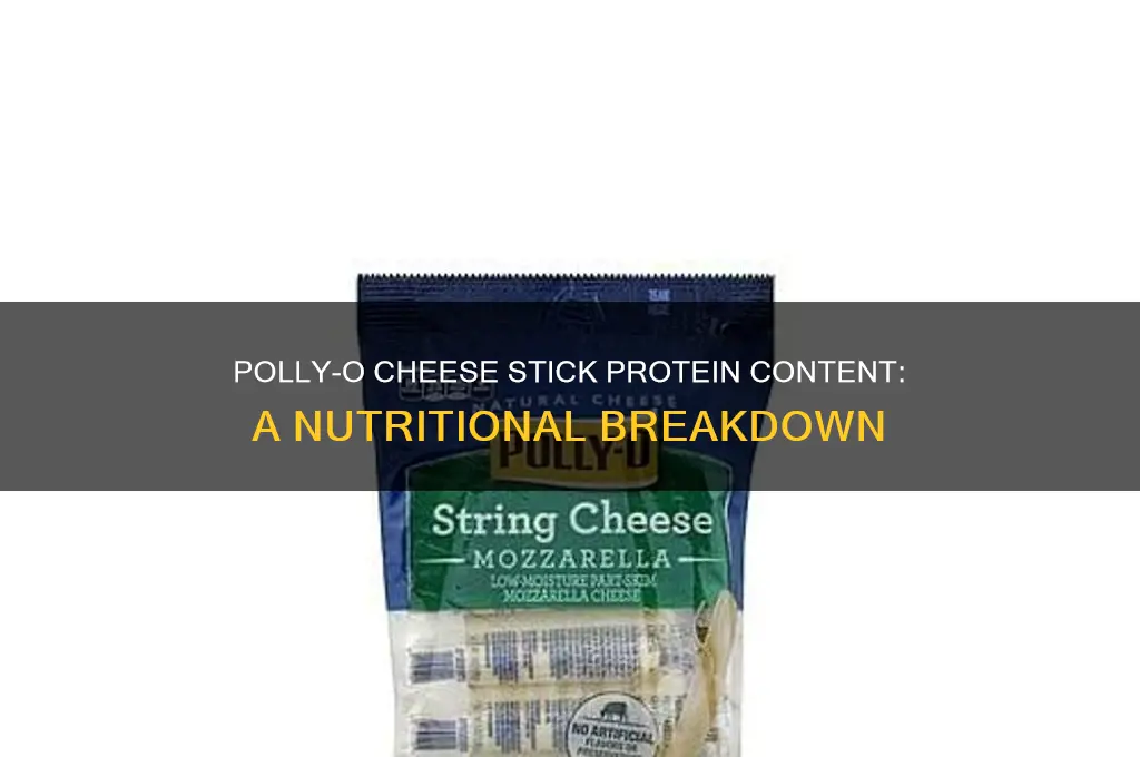 how much protein in a stick of polly-o cheese