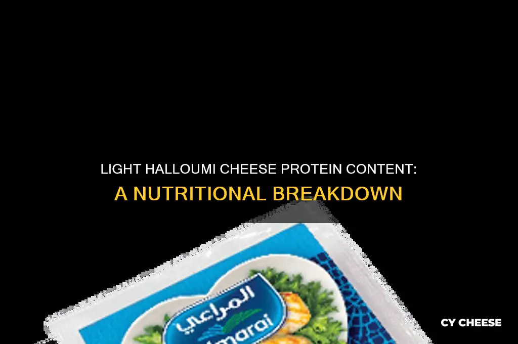 how much protein in light halloumi cheese