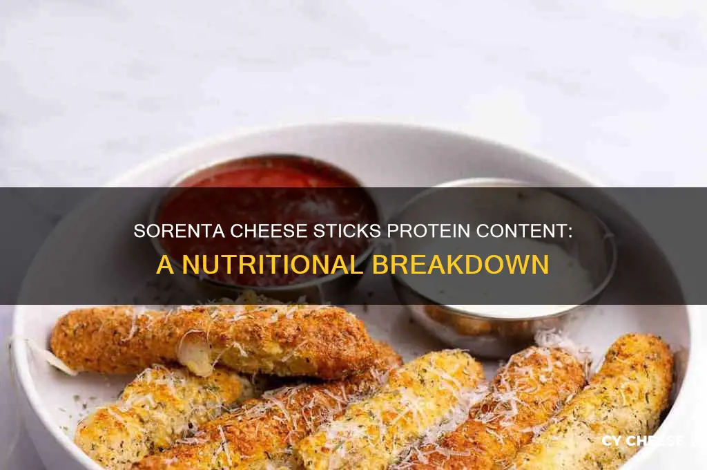 how much protein in sorenta cheese sticks