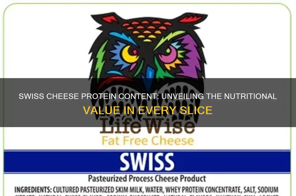 how much protein in swiss cheese