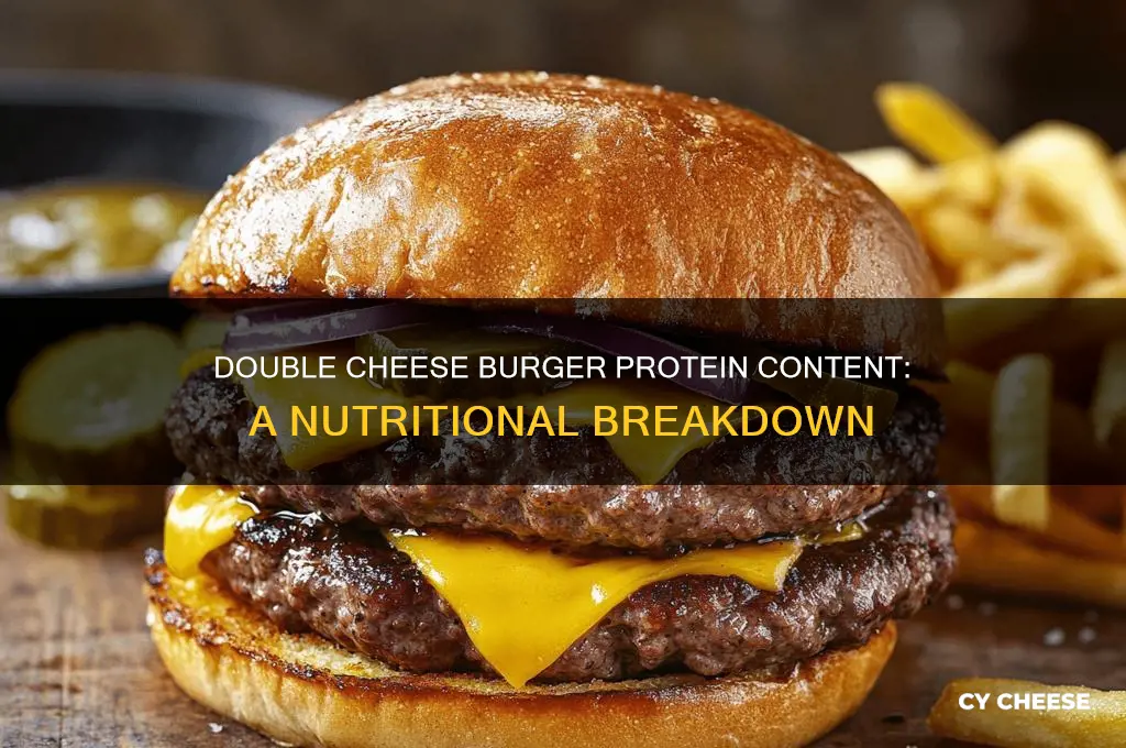 how much protein is in a double cheese burger