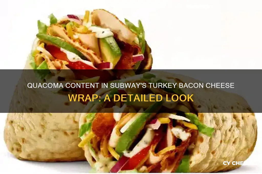 how much quacoma on turkey bacon cheese wrap at subway