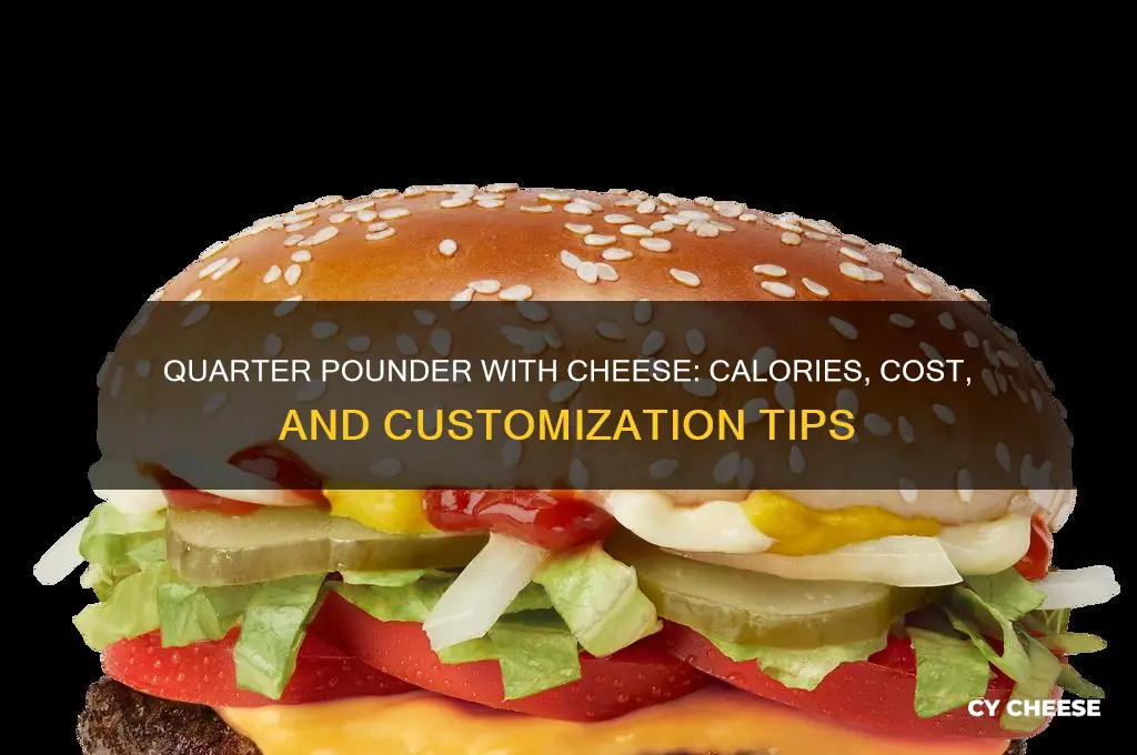 how much quarter pounder with cheese