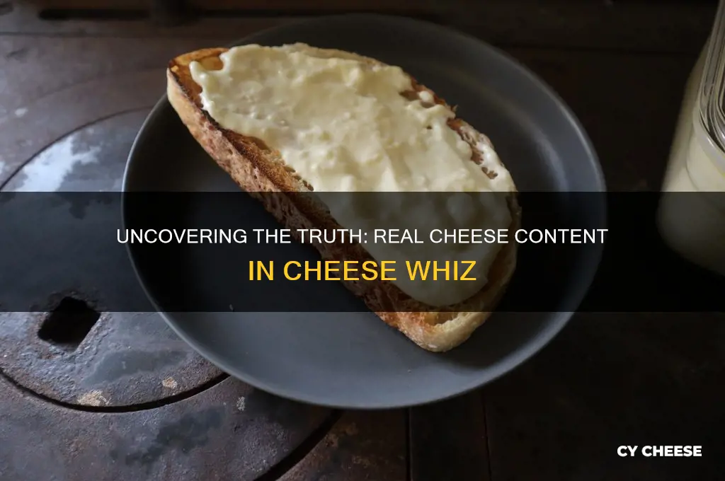 how much real cheese is in cheese whiz