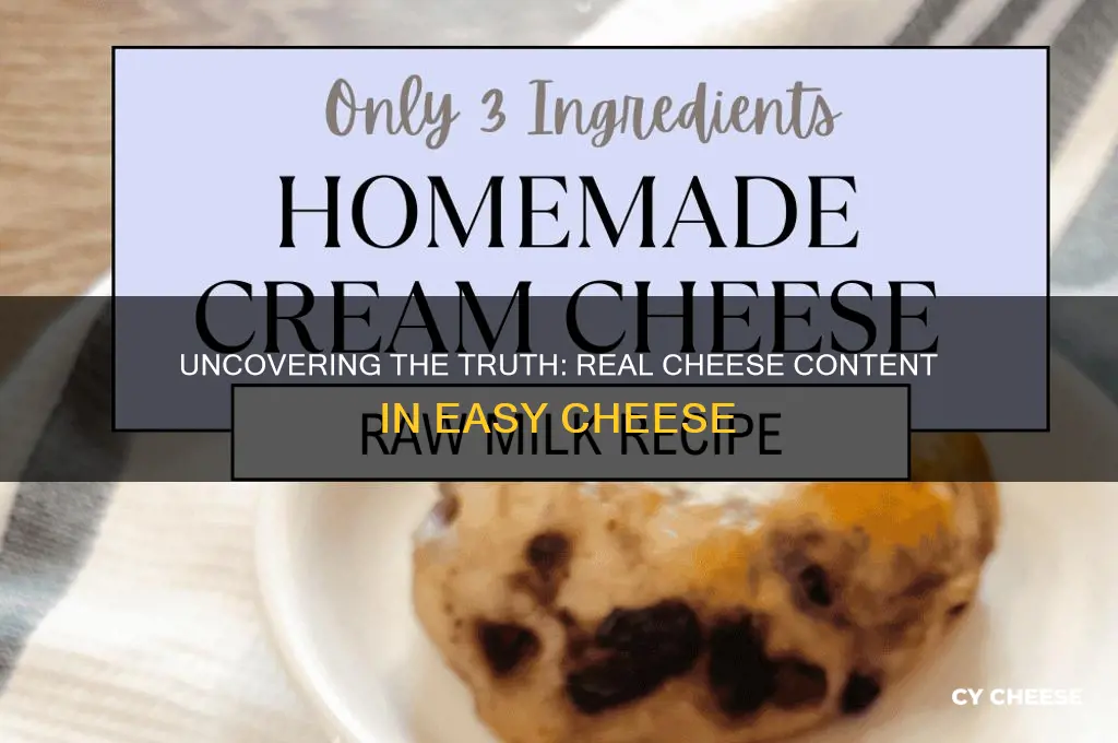 how much real cheese is in easy cheese