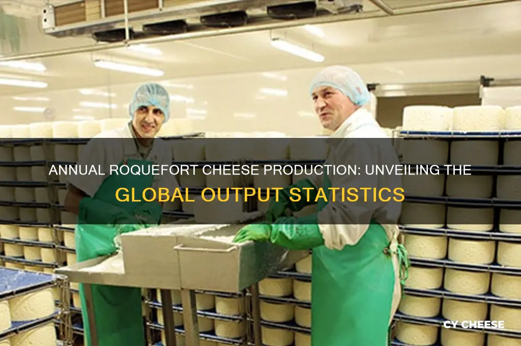 how much roquefort cheese is produced each year