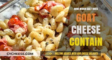 Goat Cheese Salt Content: Uncovering the Sodium Levels in Your Favorite Cheese