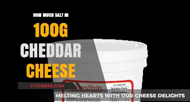 Cheddar Cheese Salt Content: Uncovering the Amount in 100g Serving