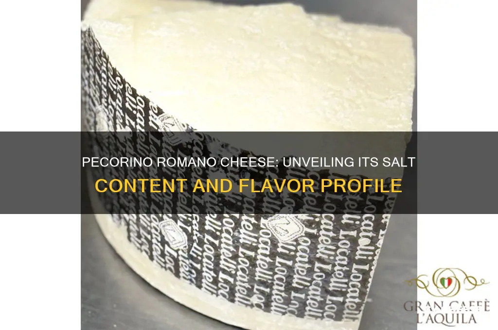how much salt in pecorino romano cheese