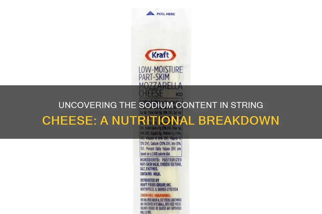 how much salt in string cheese