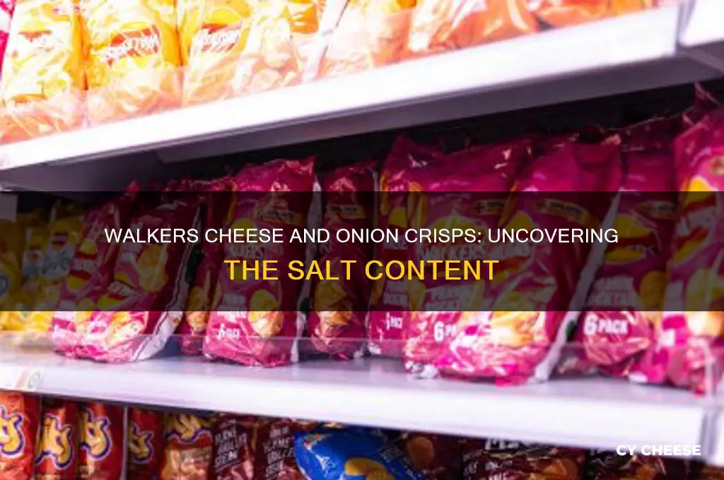 how much salt in walkers cheese and onion crisps