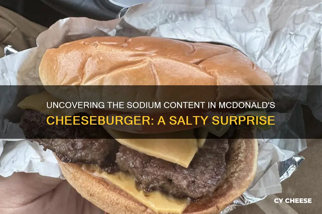 how much salt is in a cheese burger from mcdonalds