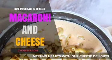 Uncovering the Sodium Content in Boxed Macaroni and Cheese