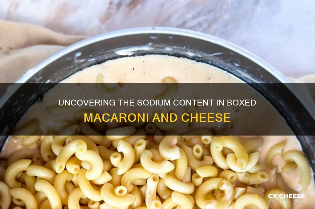 how much salt is in boxed macaroni and cheese