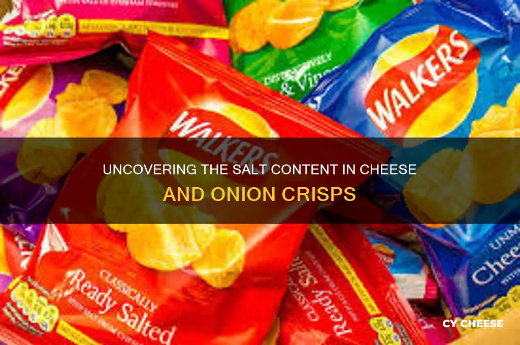 how much salt is in cheese and onion crisps