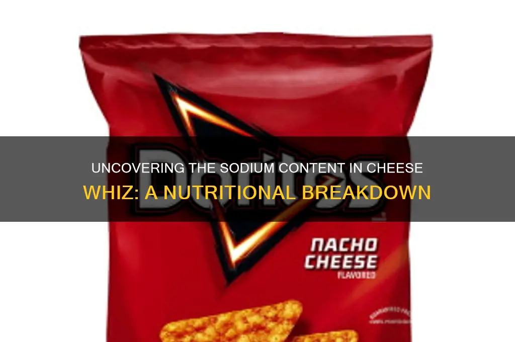 how much salt is in cheese whiz