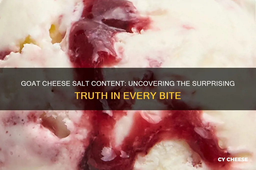 how much salt is in goat cheese