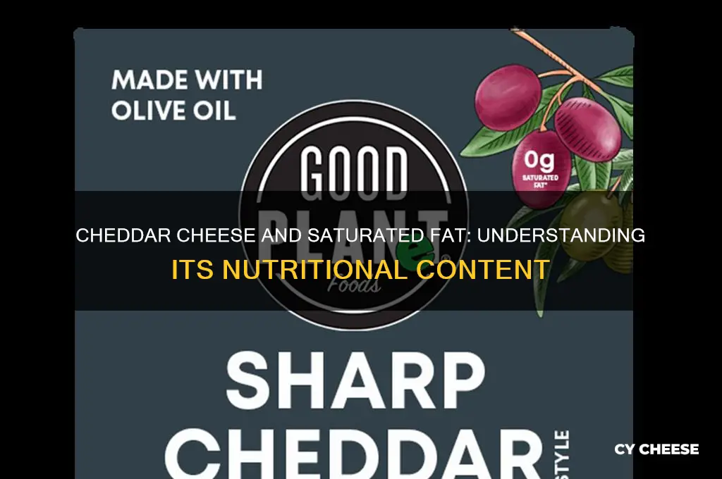 how much sat fat in cheddar cheese