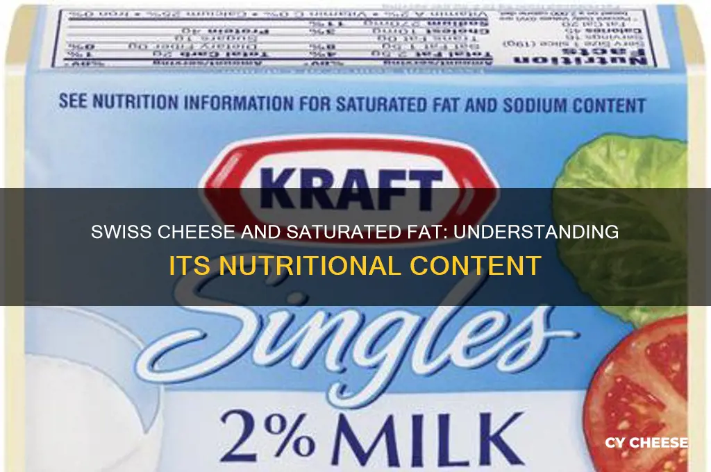 how much sat fat in swiss cheese