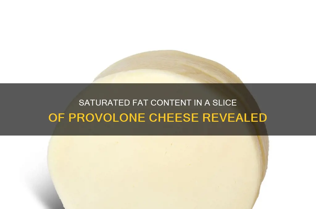 how much saturated fat in a slice of provolone cheese