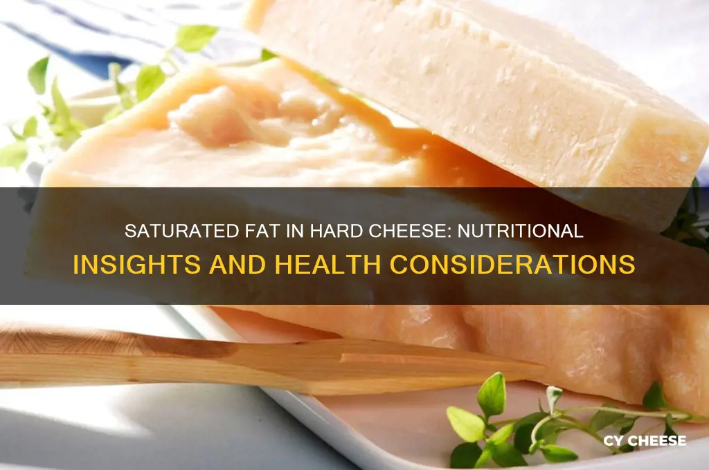 how much saturated fat in hard cheese