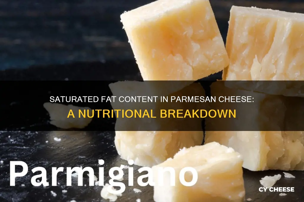 how much saturated fat in parmesan cheese