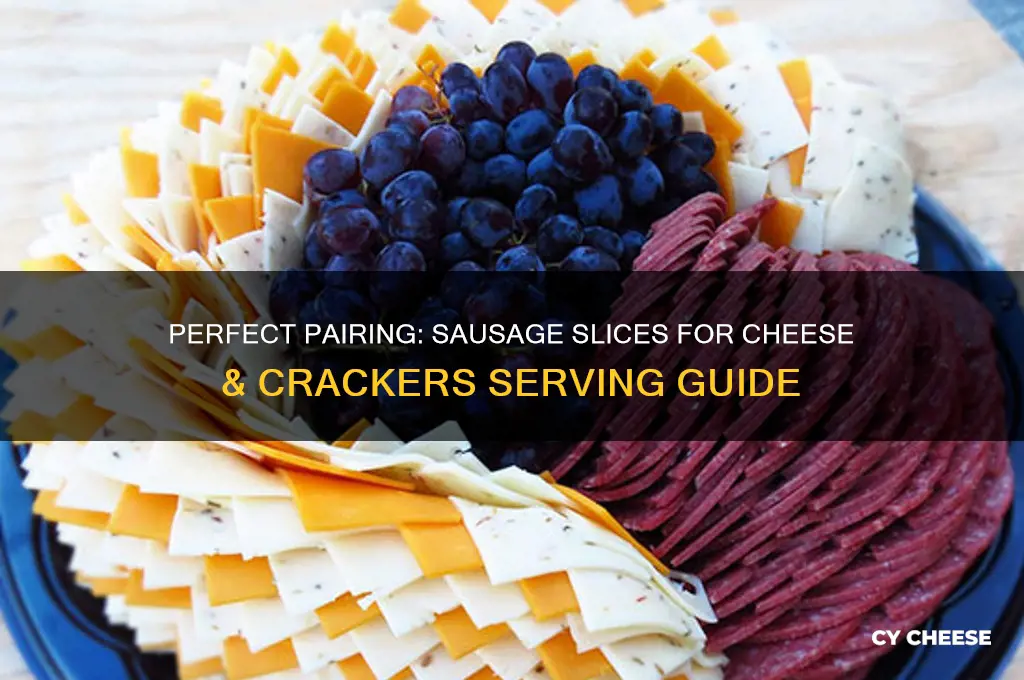 how much sausage slices for cheese & crackers