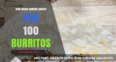 Perfect Shredded Cheese Quantity for Making 100 Delicious Burritos