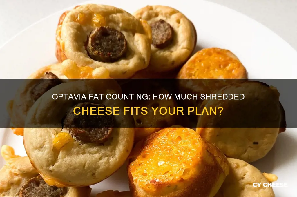 how much shredded cheese counts as a fat on optavia
