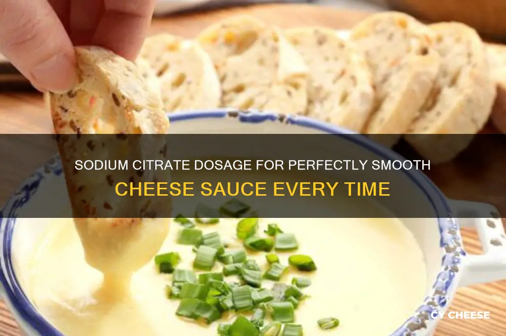 how much sodium citrate per cup of cheese