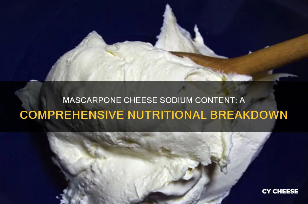 how much sodium does mascarpone cheese have