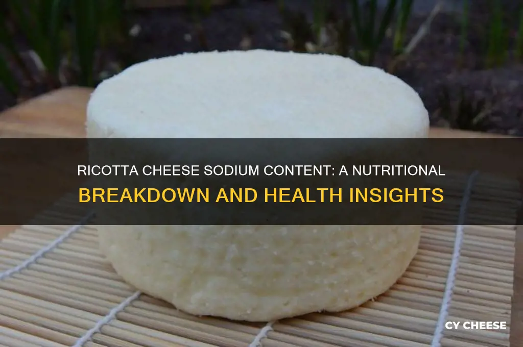how much sodium does ricotta cheese have