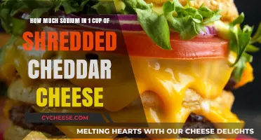 Sodium Content in Shredded Cheddar Cheese: 1 Cup Analysis