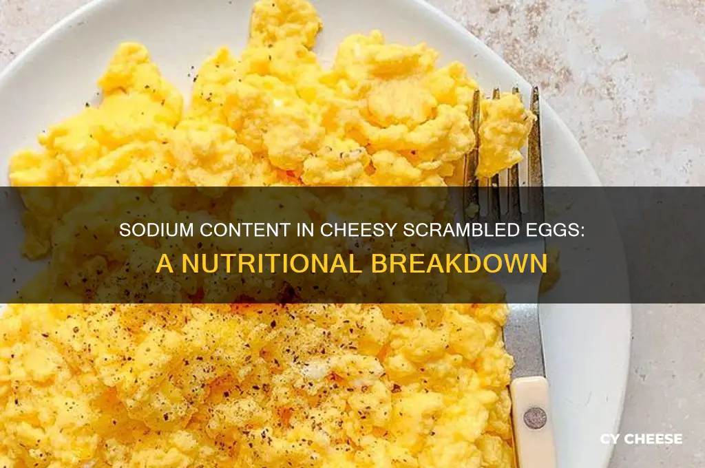 how much sodium in 2 scrambled eggs with cheese