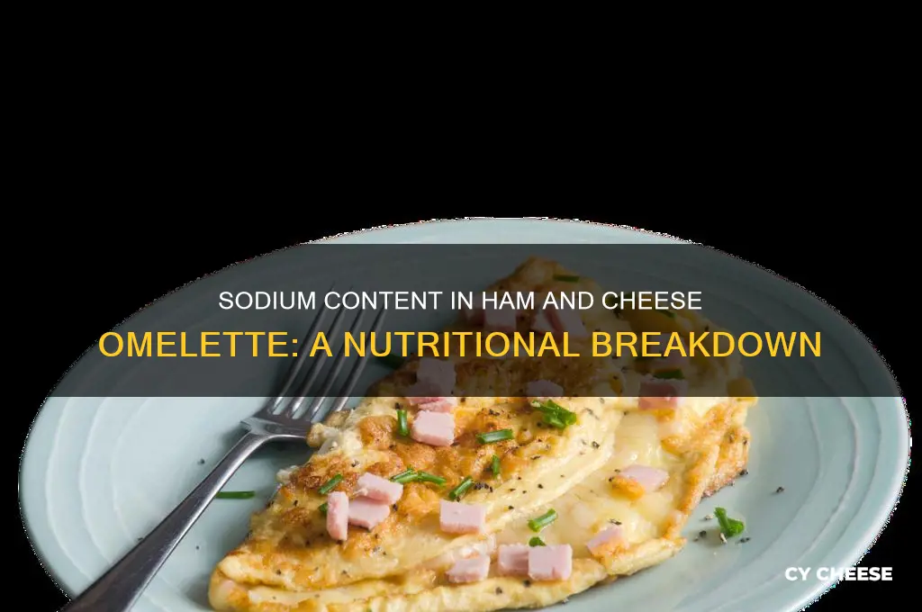 how much sodium in a ham and cheese omelette