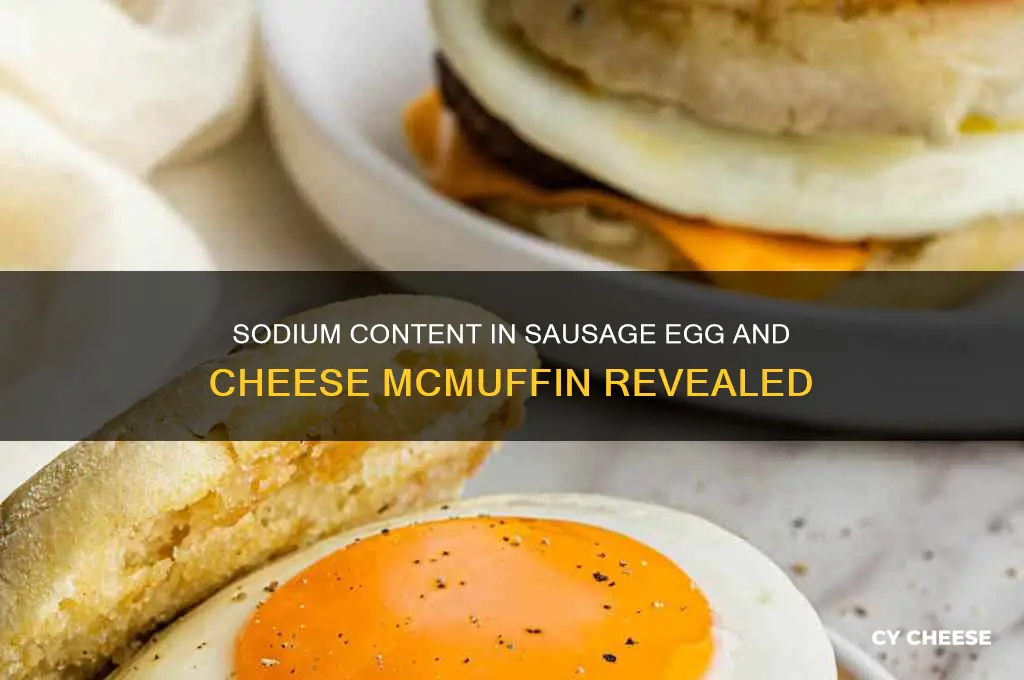 how much sodium in a sausage egg and cheese mcmuffin
