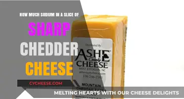 Sodium Content in Sharp Cheddar Cheese: One Slice Breakdown