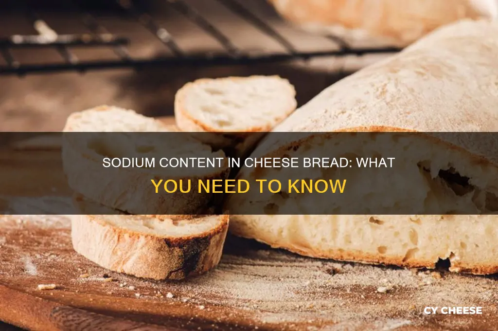 how much sodium in cheese bread