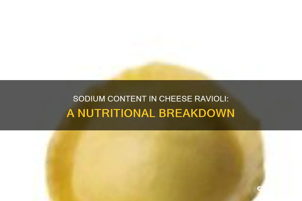 how much sodium in cheese ravioli